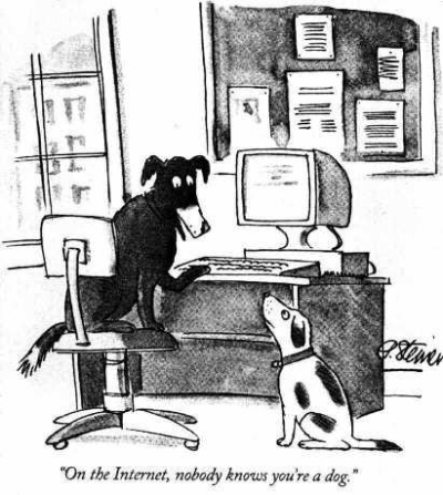 On the Internet, no one knows you're a dog